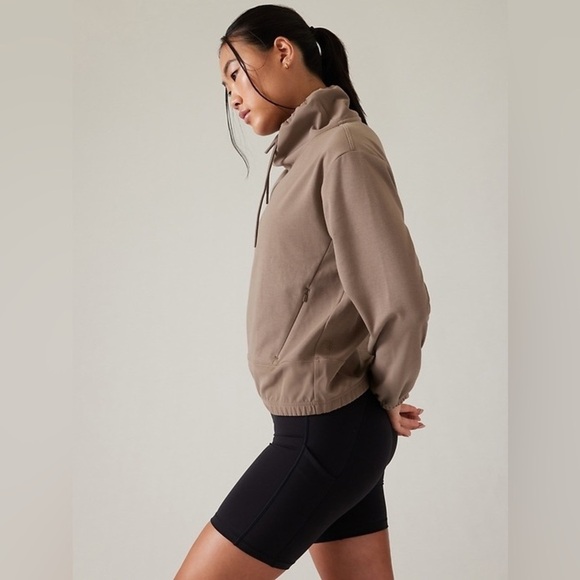 Athleta Triumph Funnel Neck Sweatshirt Womens Size Large Pullover In - Picture 13 of 16